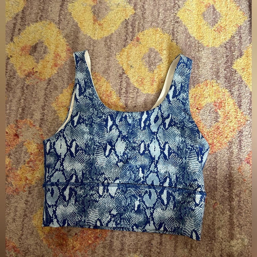 Soul cycle snakeskin sports bra